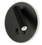 Kinkiet Lumino Geo czarny modern z włącznikiem LED 11W 4000K