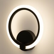 Kinkiet Lumino czarny okrąg modern LED 16W 4000K