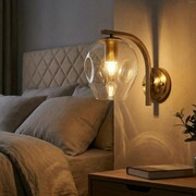 Kinkiet ścienny szklany złoty GLAMOUR