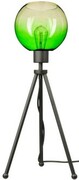 Lampa stojąca czarna NEPTUN Mini z kula zielona venus