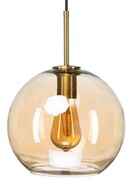 Lampa wisząca szklana bursztynowa PARIS Kula