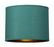 Abażur walec Oro butelkowa zieleń złoty środek 20 cm gwint E27