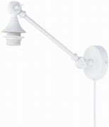 Kinkiet regulowany (stelaż) metalowy Rustic biały z kablem E27