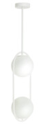 Lampa wisząca biała Milano Ring podwójna mleczne kule