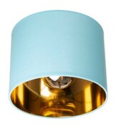 Abażur walec Oro błękitny złoty środek 20 cm gwint E27