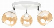 Lampa sufitowa plafon potrójna kulka Venus bursztynowa