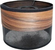 Abażur walec ażurowy Oro Deluxe czarny fornirowany 20cm ZLA7213