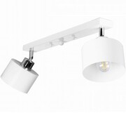 Lampa sufitowa listwa biała podwójna metalowa