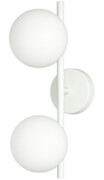 Kinkiet Milano white podwójny mleczne kule