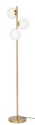 Lampa podłogowa złota białe kule MILANO