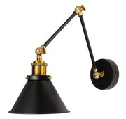Kinkiet metalowy regulowany Retro ZL104 czarny