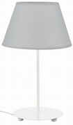 Lampka stołowa biała abażur stożek szary Karo E27