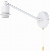 Kinkiet regulowany (stelaż) metalowy biały E27 z łańcuszkiem