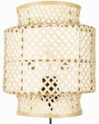 Kinkiet bambusowy boho czarny przewód z włącznikiem TH16