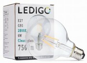 Żarówka E27 G95 FILAMENT 6W clear