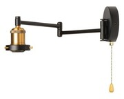 Kinkiet regulowany z łańcuszkiem wysuwany (stelaż) Antic Brass