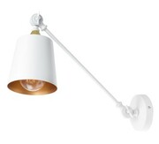 Kinkiet regulowany biały metalowy LOFT