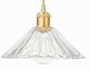Lampa wisząca szklana plisowana Japandi