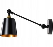 Kinkiet regulowany czarny metalowy LOFT