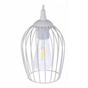 Lampa wisząca sufitowa OWAL LOFT druciana biała