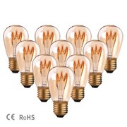 Pakiet 10sztuk żarówka LED E27 S14 0,5W amber girlandowa spirala