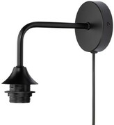 Kinkiet ścienny (stelaż) metalowy Rustic czarny E27 z kablem