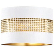 Abażur walec ażurowy Oro Deluxe biały złoty środek 30cm ZLA7228