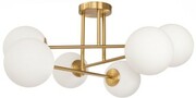 Lampa sufitowa gold Milano Tower 6 klosze mleczne kule