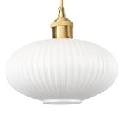 Lampa wisząca szklana Torino duża złota mleczna