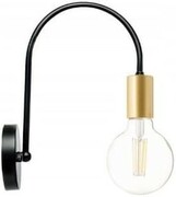 Kinkiet retro łuk E27 LOFT czarno złoty