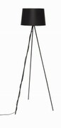 Lampa podłogowa NEPTUN trójnóg z czarnym abażurem stożek