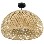 Lampa sufitowa bambusowa półplafon DMT57 czarny
