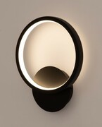 Kinkiet Lumino czarny okrąg modern LED 12W 4000K