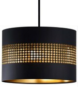 Lampa wisząca z abażurem ażurowa ORO Deluxe czarna 30cm ZLA7227
