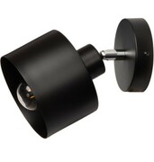 Kinkiet mały czarny ezo okrąg z kubełkiem