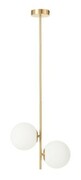 Lampa wisząca złota Milano Twin mleczne kule