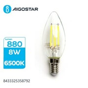 Żarówka LED 8W E14 świeczka świecznikowa barwa zimna