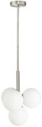 Lampa wisząca silver Milano Bubbles mleczne kule