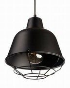 Lampa wisząca industrial metalowy klosz z kratką
