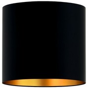 Abażur walec Oro Deluxe czarny złoty środek 20cm ZLA7229
