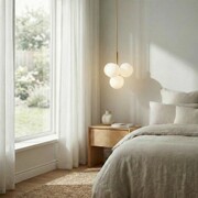 Lampa wisząca złota Milano Bubbles mleczne kule