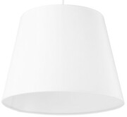Lampa wisząca z abażurem biały duży stożek