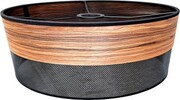 Abażur walec ażurowy Oro Deluxe czarny fornirowany 40cm ZLA7217