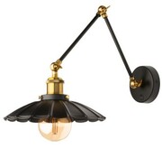 Kinkiet metalowy regulowany Retro Lamina z włącznikiem