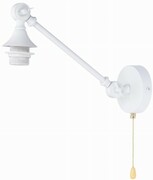 Kinkiet regulowany (stelaż) metalowy Rustic biały z łańcuszkiem E27