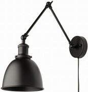 Kinkiet metalowy regulowany Rustic czarny z kablem