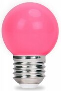 Żarówka LED E27 G45 2W girlandowa różowa 5 sztuk
