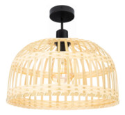 Lampa sufitowa bambusowa półplafon TH10 czarny