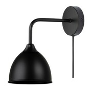 Kinkiet ścienny retro Rustic owal czarny z kablem