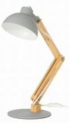 Lampka biurkowa drewniana JUNIOR szara